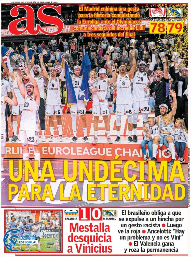 روزنامه ورزشی آ اس دوشنبه 1 خرداد 1402