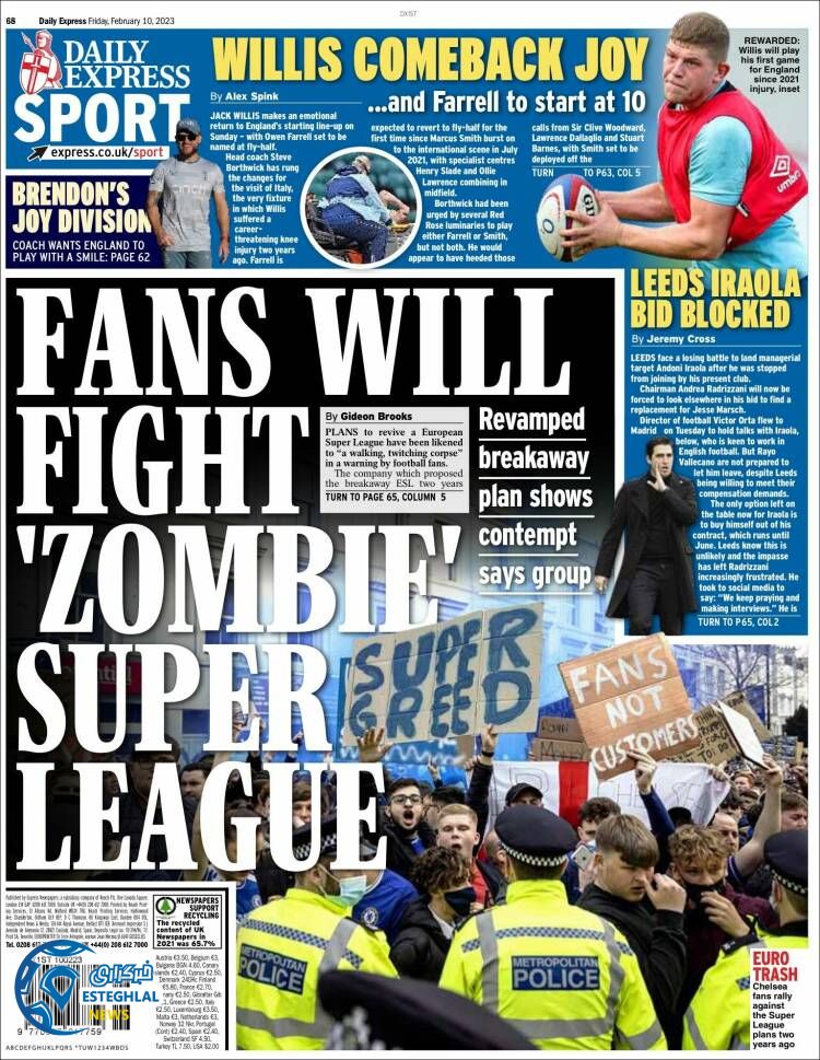 روزنامه ورزشی اکسپرس اسپورت  جمعه 21 بهمن 1401 