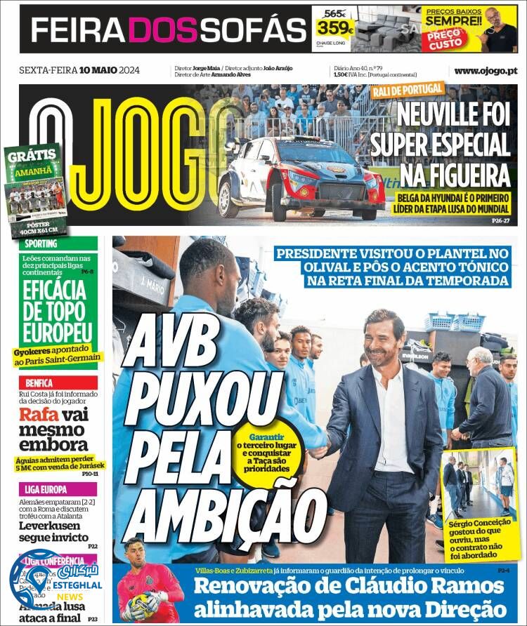 روزنامه ورزشی اوجوگو جمعه 21 اردیبهشت 1403 