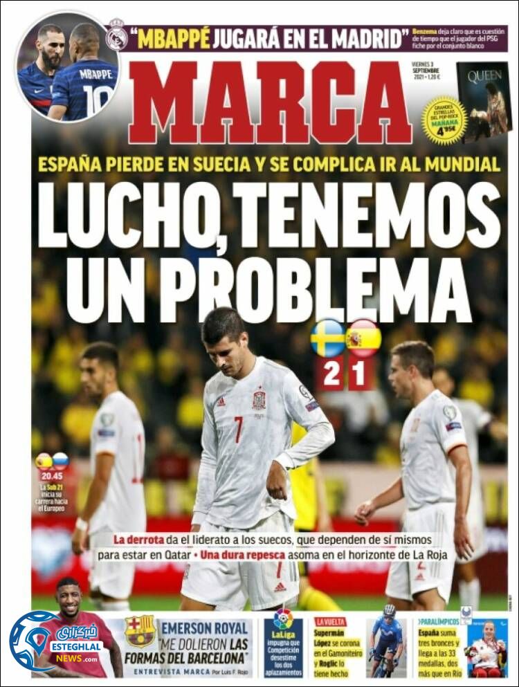 روزنامه ورزشی مارکا جمعه 12 شهریور 1400