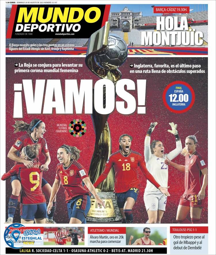 روزنامه  ورزشی موندو دپورتیوو یکشنبه 29 مرداد 1402 