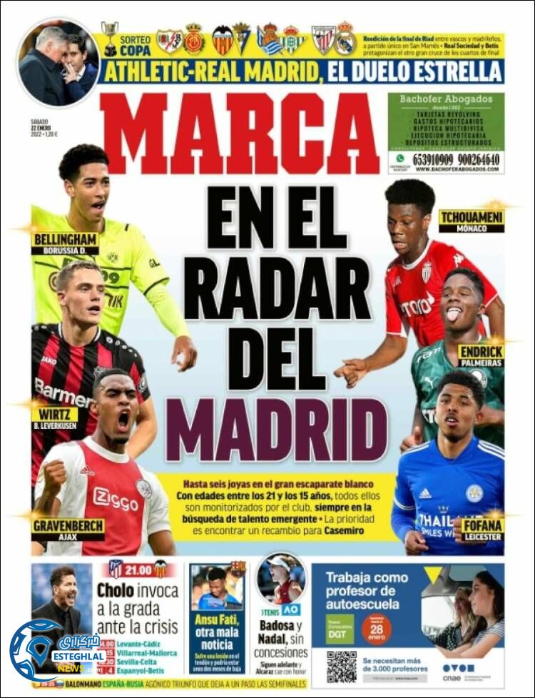 روزنامه ورزشی مارکا شنبه 2 بهمن 1400