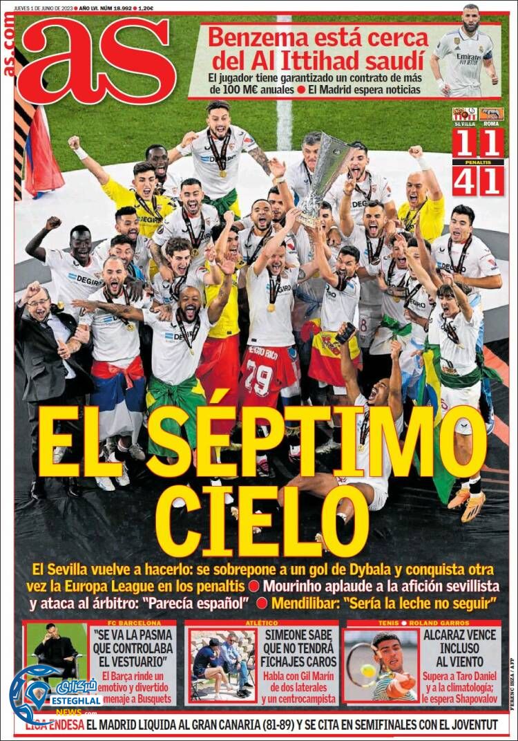 روزنامه آاس پنجشنبه 11 خرداد 1402  