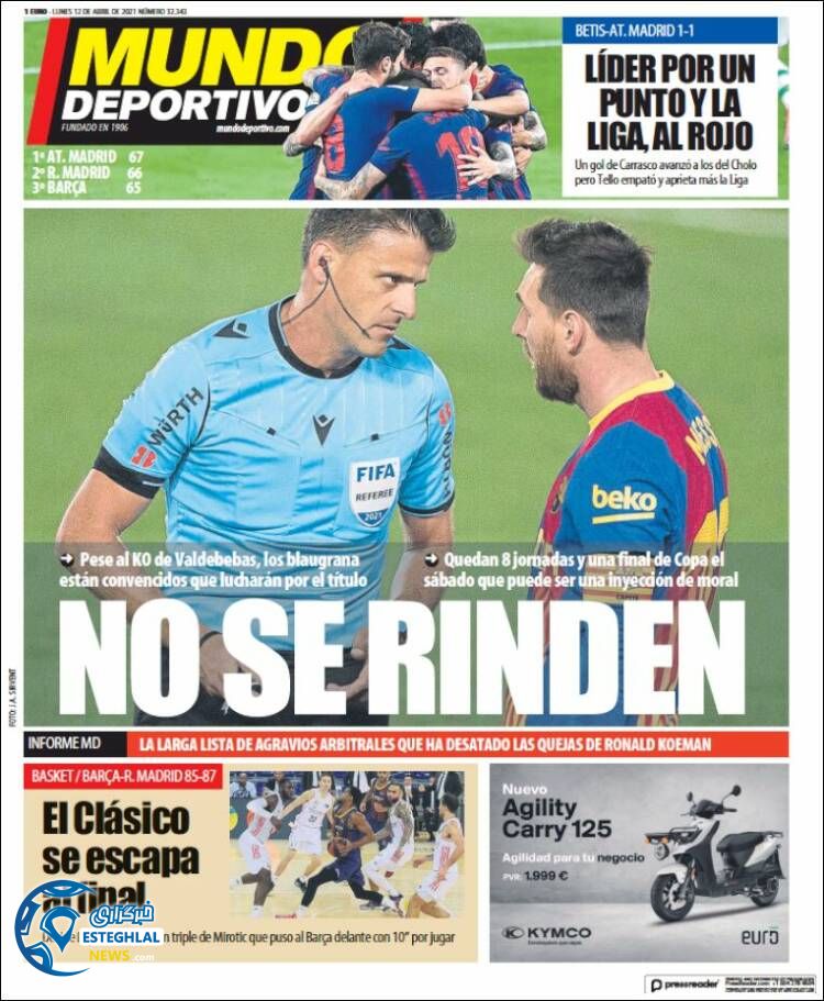 روزنامه ورزشی موندو دپورتیوو دوشنبه 23 فروردین 1400