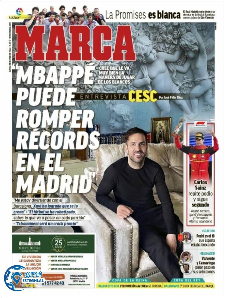 روزنامه ورزشی مارکا دوشنبه 8 فروردین 1401