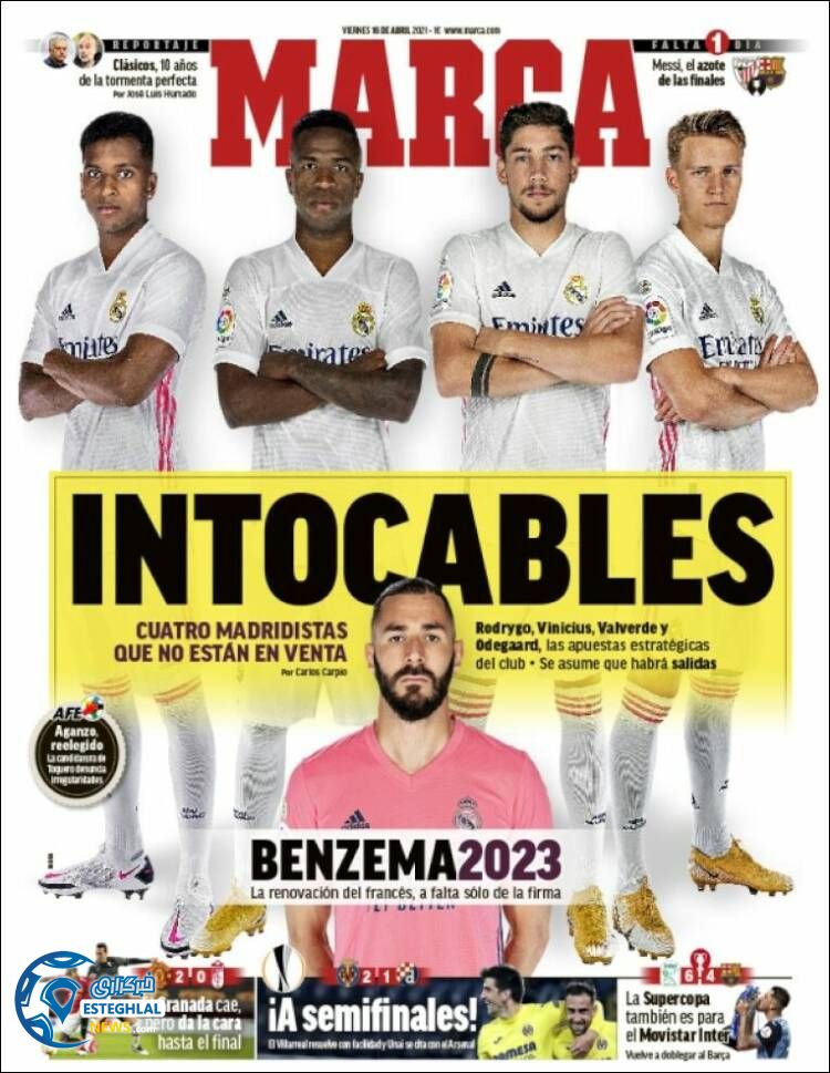 روزنامه ورزشی مارکا جمعه 27 فروردین 1400