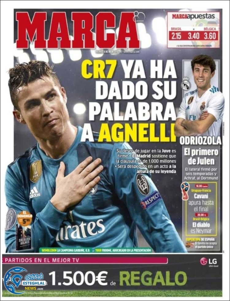 روزنامه ورزشی مارکا جمعه 15 تیر 1397