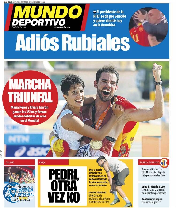 روزنامه ورزشی موندو دپورتیوو جمعه 3 شهریور 1402 