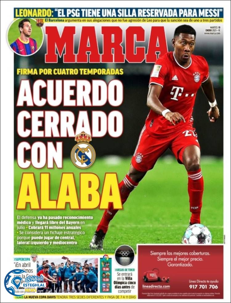 روزنامه ورزشی مارکا سه شنبه 30 دی 1399