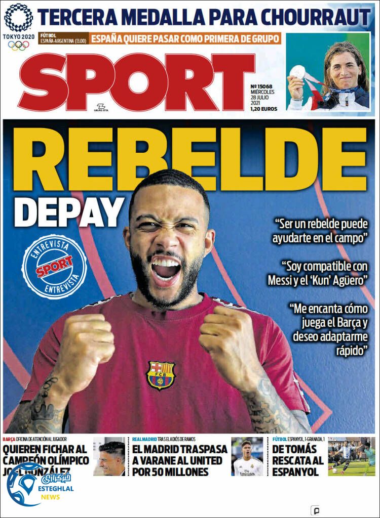 روزنامه ورزشی اسپورت چهارشنبه 6 مرداد 1400