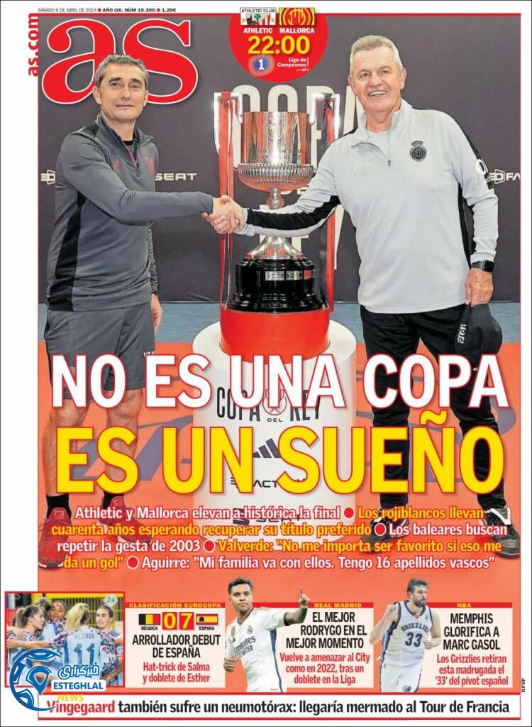 روزنامه ورزشی آ اس شنبه 18 فروردین 1403 