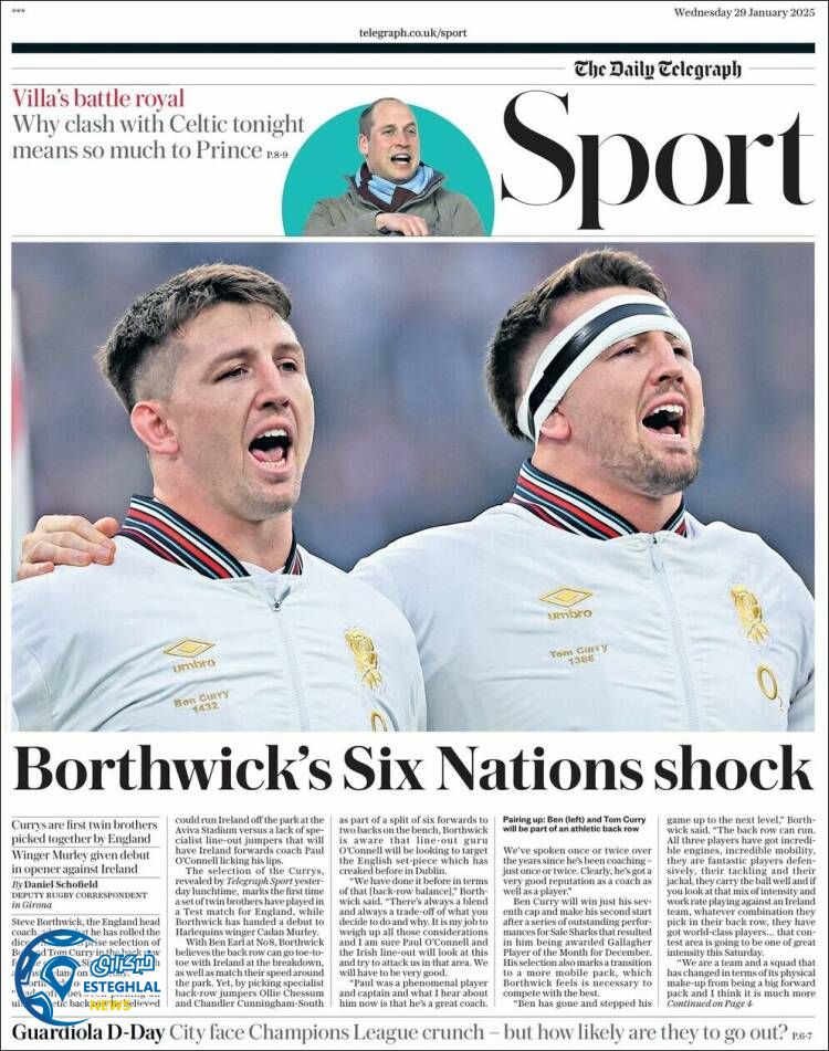 روزنامه  ورزشی  تلگراف اسپورت چهارشنبه 10 بهمن 1403  