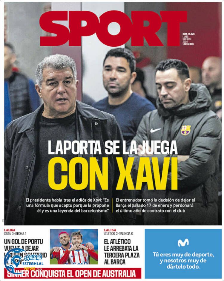 روزنامه ورزشی اسپورت دوشنبه 9 بهمن 1402 