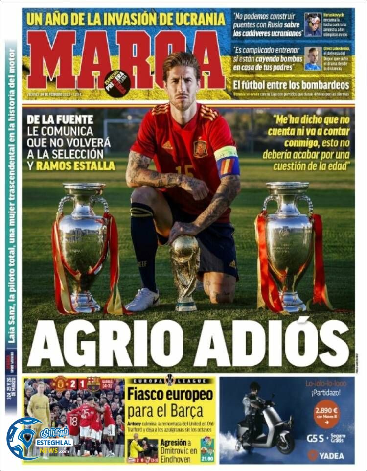 روزنامه ورزشی مارکا جمعه 5 اسفند 1401 