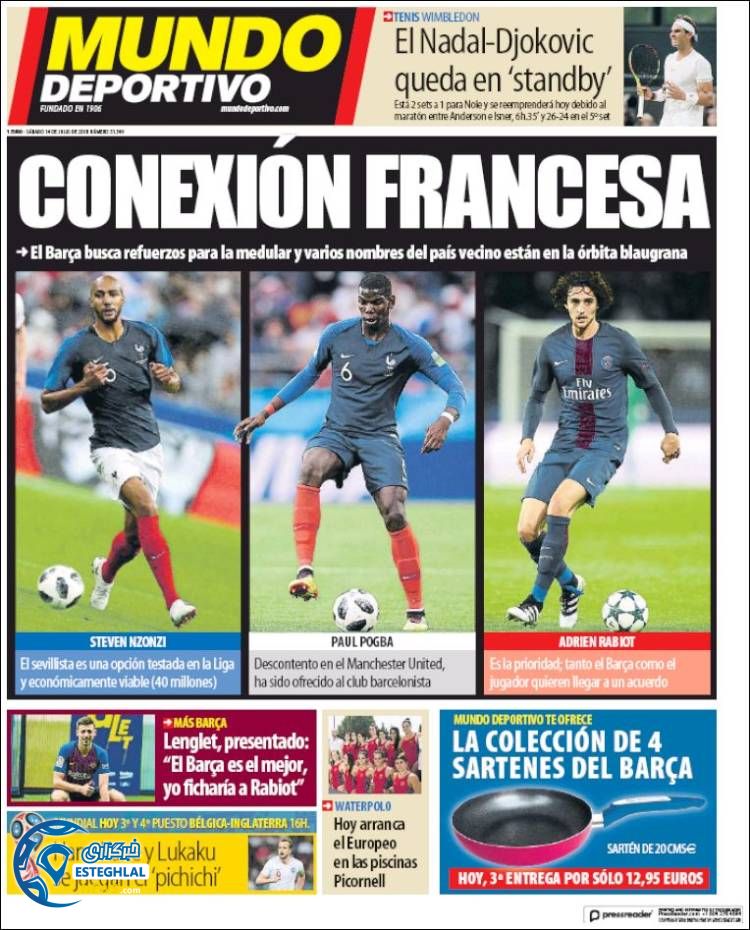 روزنامه ورزشی موندو دپورتیوو شنبه 23 تیر 1397