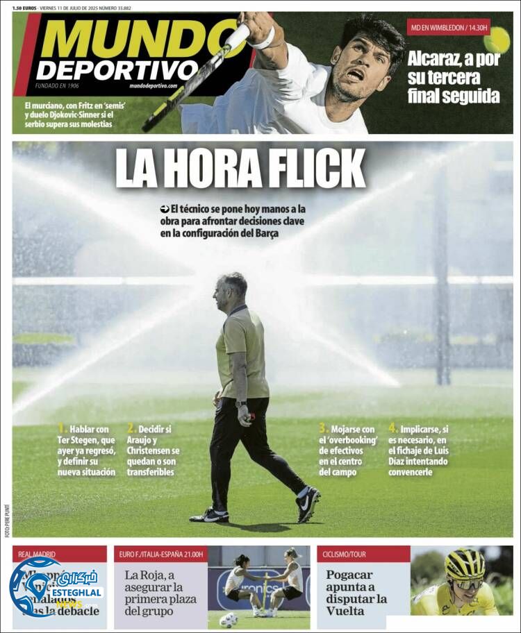 روزنامه ورزشی موندو دپورتیوو جمعه 20 تیر 1404 