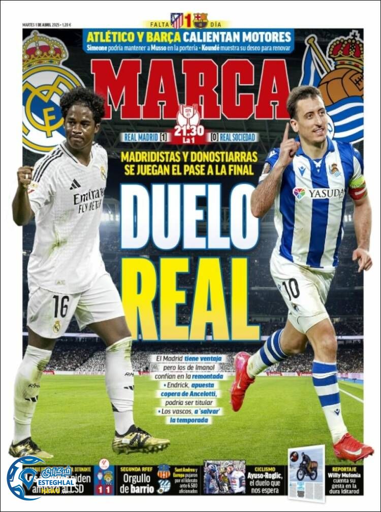 روزنامه  ورزشی مارکا سه شنبه 12 فروردین 1404 