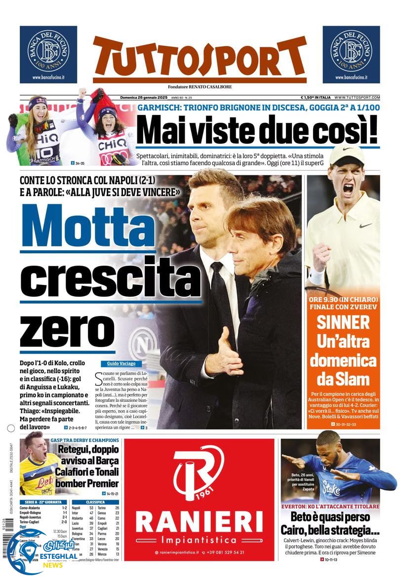 روزنامه ورزشی توتو اسپورت یکشنبه 7 بهمن 1403  