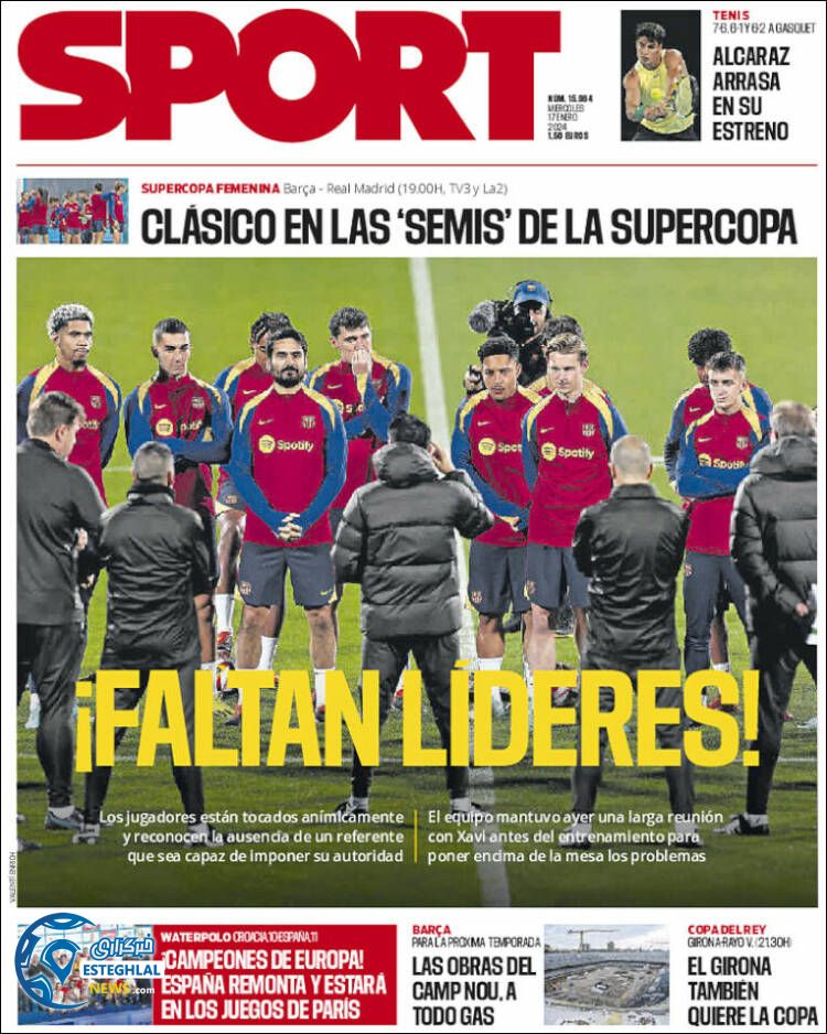 روزنامه ورزشی اسپورت چهارشنبه 27 دی 1402 