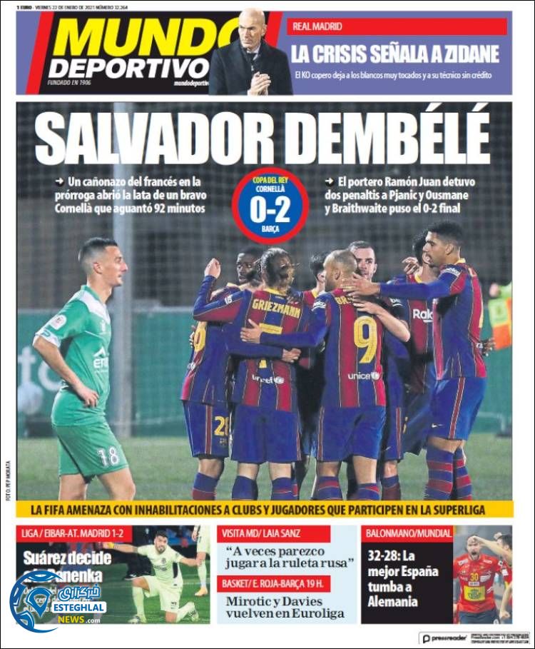 روزنامه ورزشی موندو دپورتیوو جمعه 3 بهمن 1399