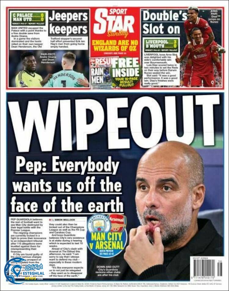 روزنامه ورزشی استار اسپورت یکشنبه 1 مهر 1403 