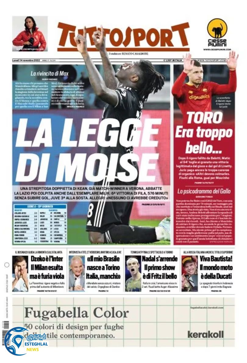 روزنامه ورزشی توتو اسپورت دوشنبه 23 آبان 1401 