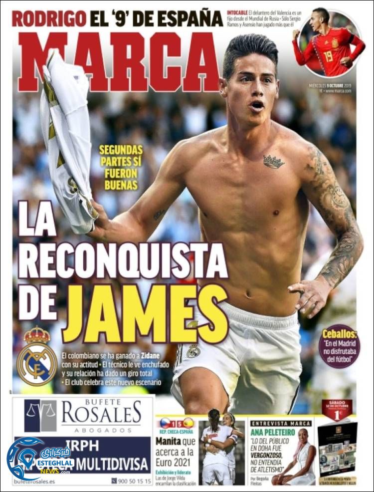 روزنامه ورزشی مارکا چهارشنبه 17 مهر 1398