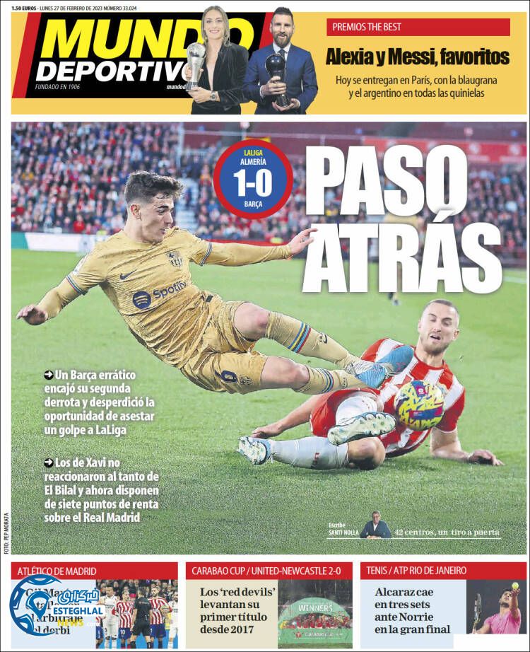 روزنامه ورزشی موندو دپورتیوو دوشنبه 8 اسفند 1401 