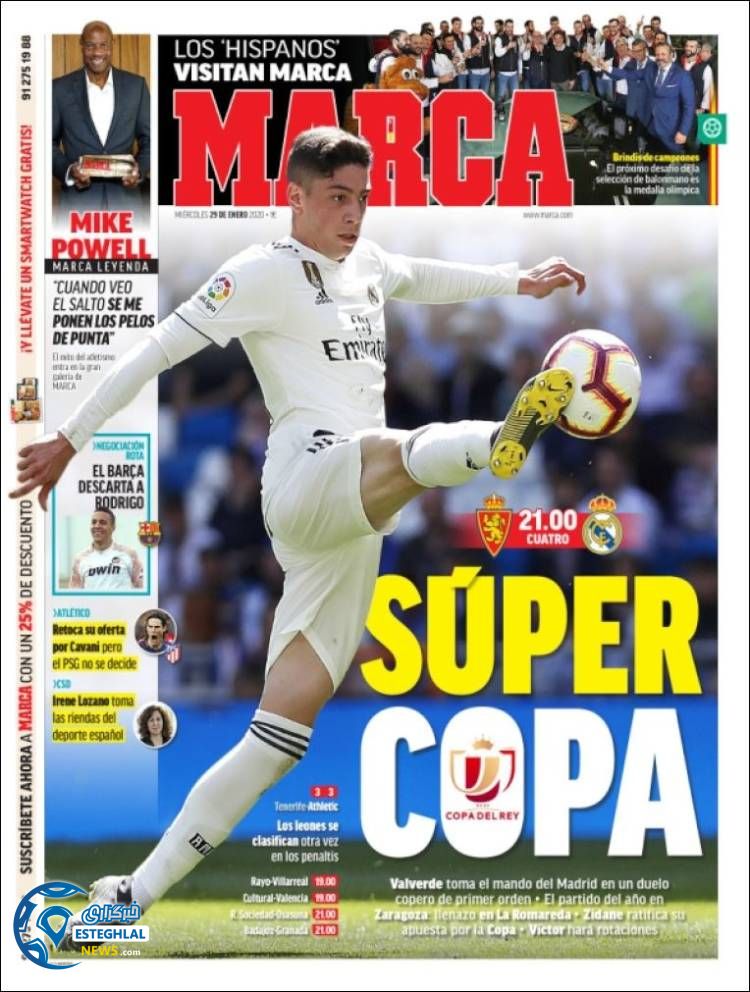 روزنامه ورزشی مارکا چهارشنبه 9 بهمن 1398