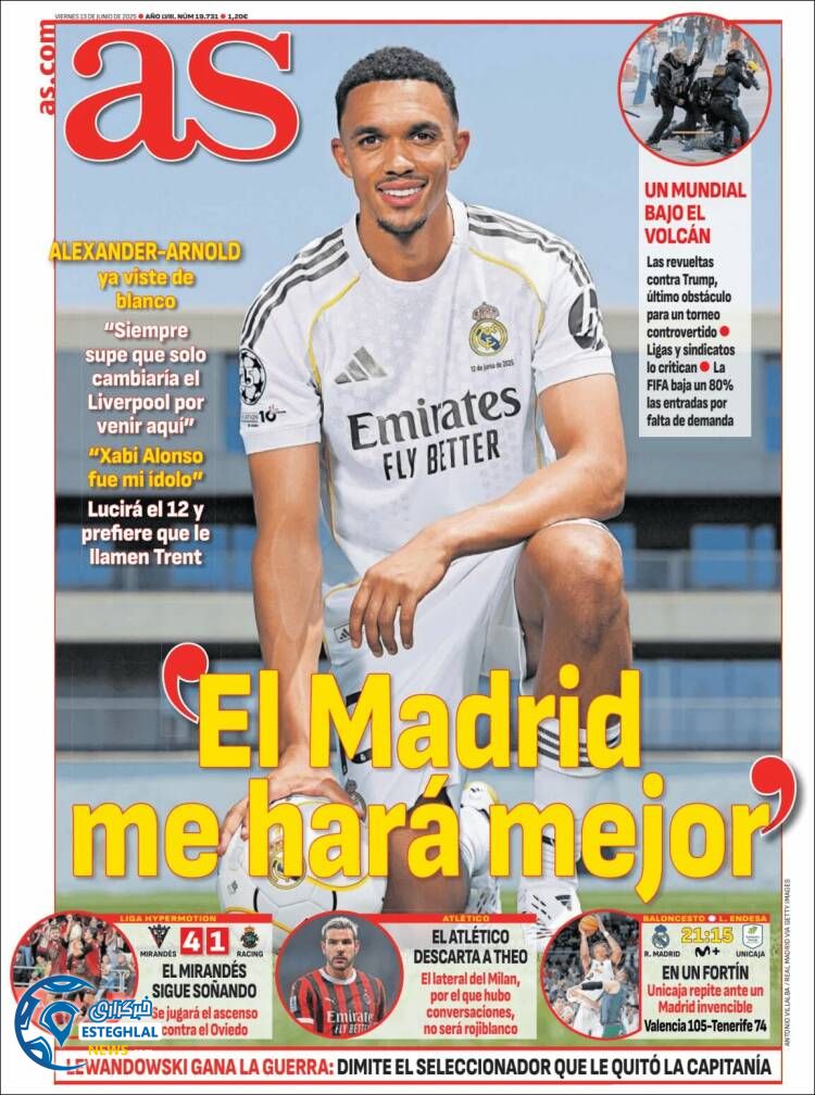 روزنامه ورزشی ا اس جمعه 23 خرداد 1404 