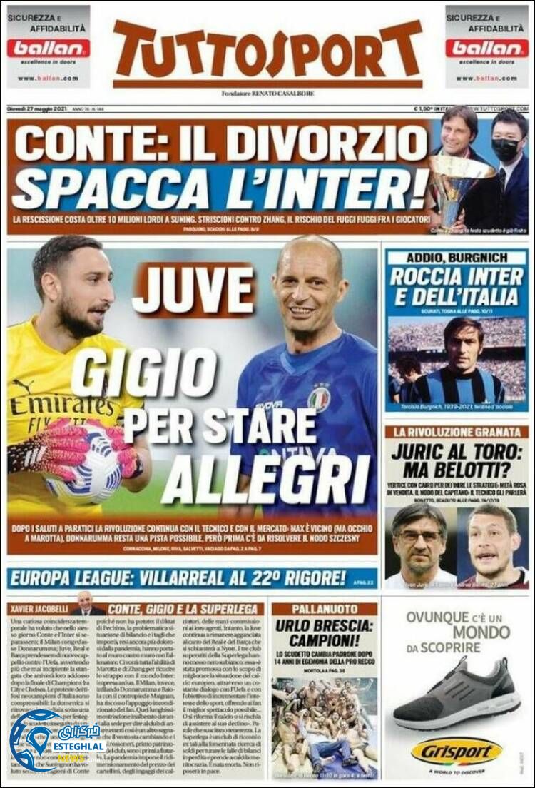 روزنامه ورزشی توتو اسپورت پنجشنبه 6 خرداد 1400