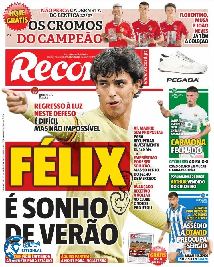 روزنامه ورزشی رکورد یکشنبه 18 تیر 1402 