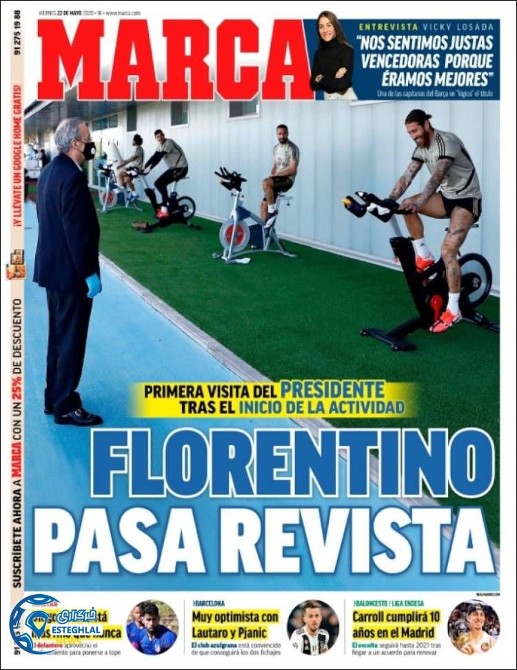 روزنامه ورزشی مارکا جمعه 2 خرداد 1399