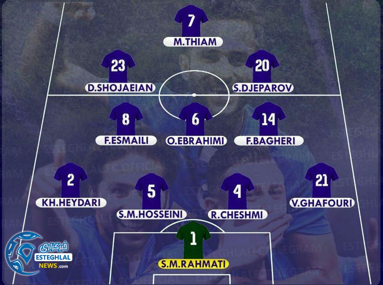 ترکیب استقلال مقابل الهلال عربستان