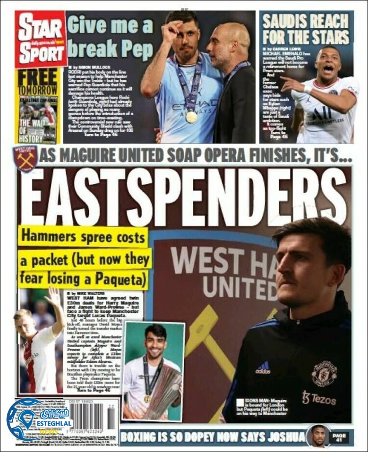 روزنامه ورزشی استار اسپورت پنجشنبه 19 مرداد 1402 