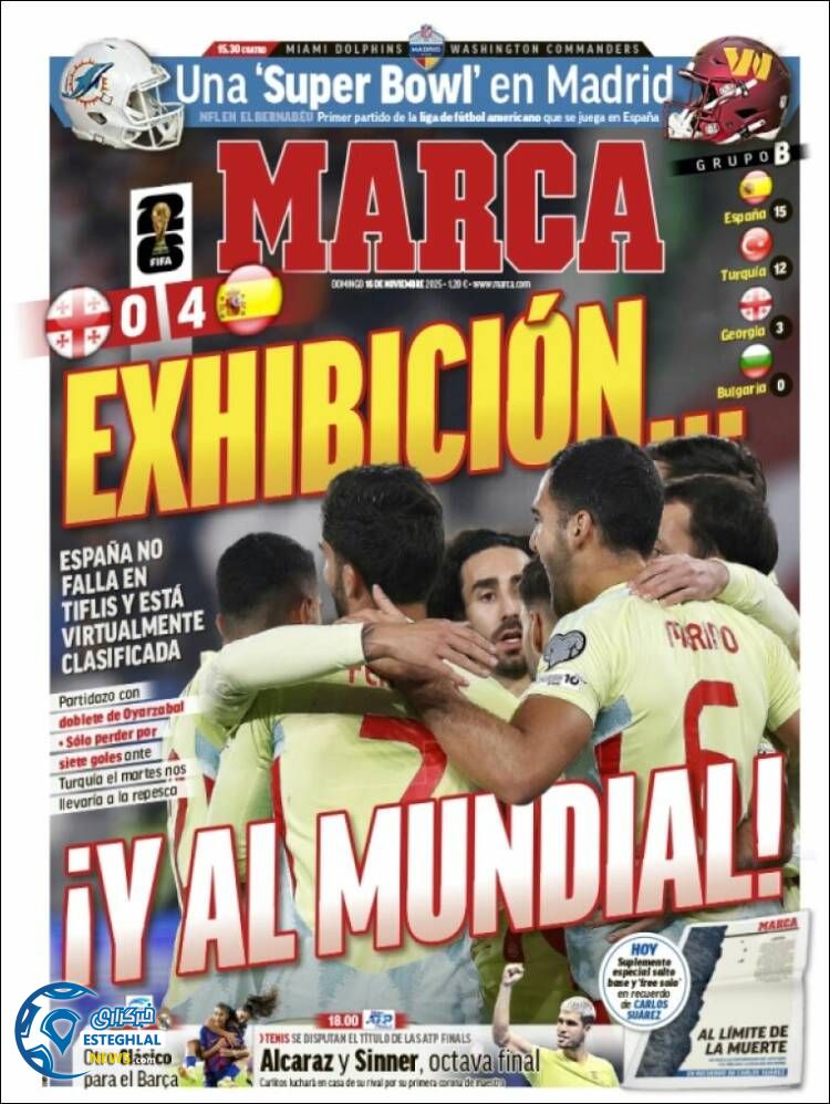 روزنامه  ورزشی مارکا  یکشنبه 25 آبان 1404 