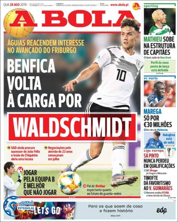 روزنامه ورزشی آبولا چهارشنبه 6 شهریور 1398