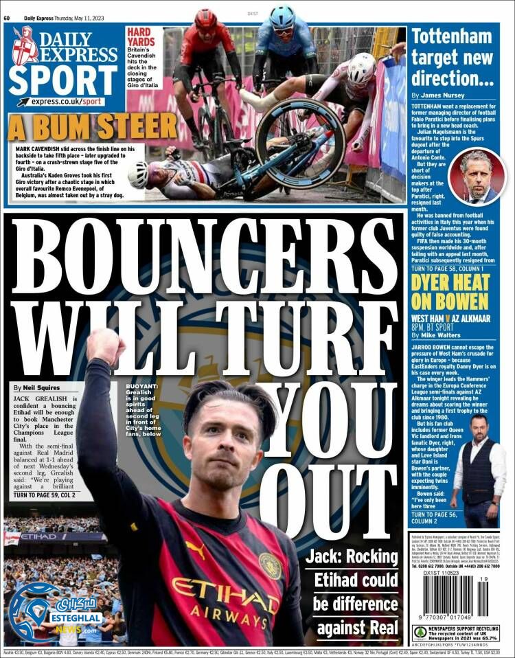 روزنامه ورزشی اکسپرس اسپورت پنجشنبه 21 اردیبهشت 1402 