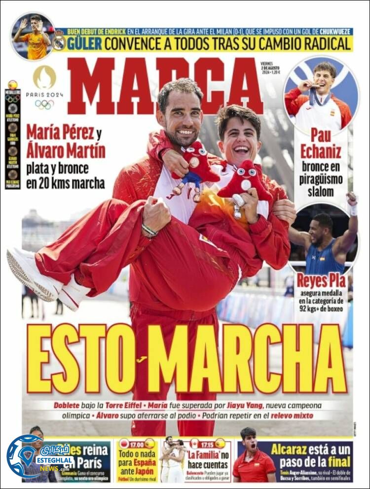 روزنامه ورزشی مارکا جمعه 12 مرداد 1403 