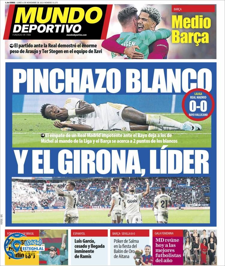 روزنامه ورزشی موندو دپورتیوو دوشنبه 15 آبان 1402