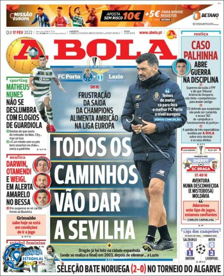 روزنامه ورزشی آبولا پنجشنبه 28 بهمن 1400