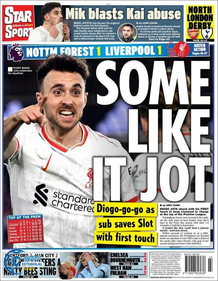 روزنامه ورزشی استار  اسپورت چهارشنبه 26 دی 1403 