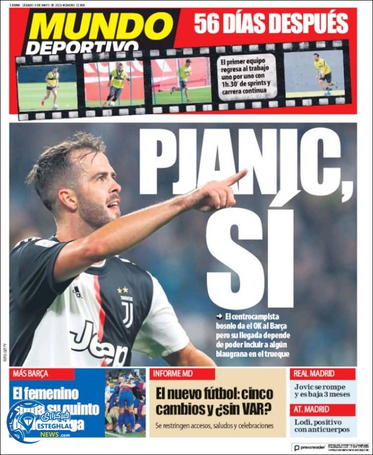 روزنامه ورزشی موندو دپورتیوو شنبه 20 اردیبهشت 1399