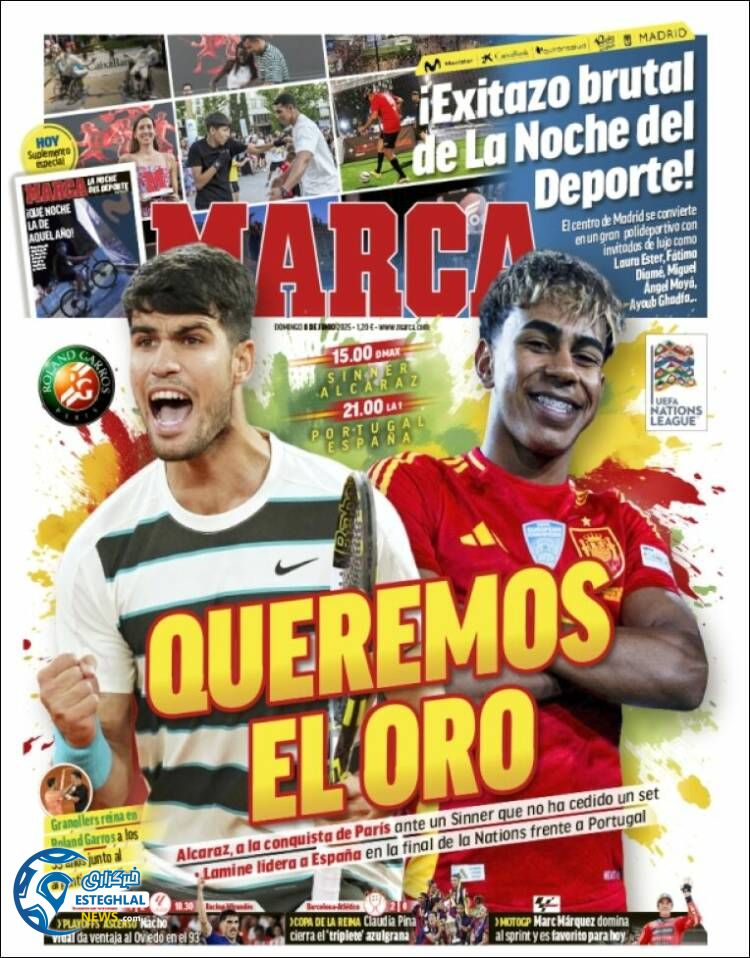 روزنامه ورزشی مارکا یکشنبه 18 خرداد 1404 