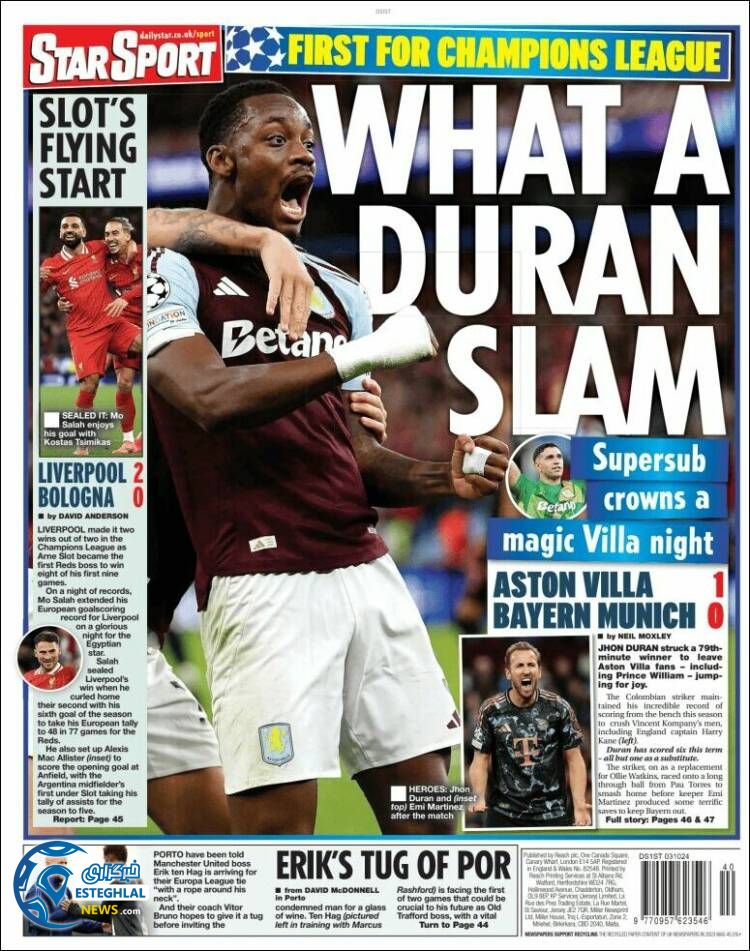 روزنامه ورزشی استار اسپورت پنجشنبه 12 مهر 1403 