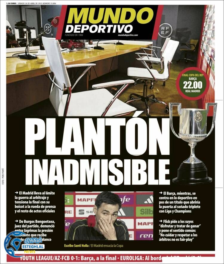 روزنامه ورزشی موندو دپورتیوو شنبه 6 اردیبهشت 1404 