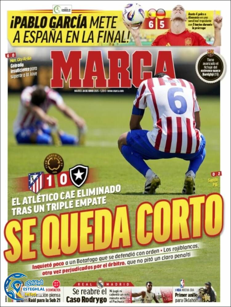 روزنامه ورزشی مارکا سه شنبه 3 تیر 1404 