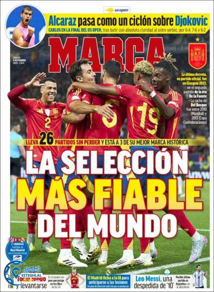 روزنامه ورزشی مارکا شنبه 15 شهریور 1404  