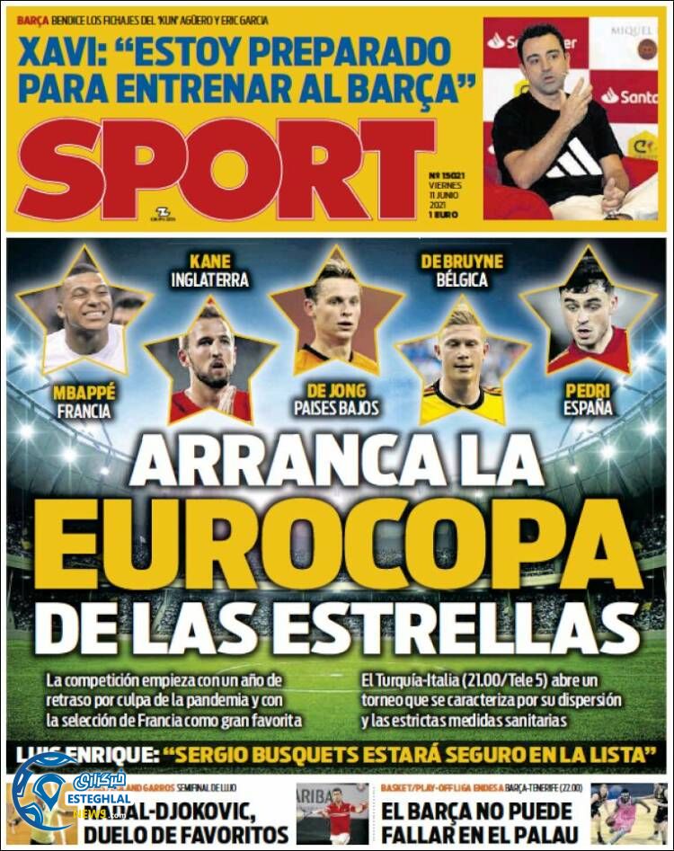 روزنامه ورزشی اسپورت جمعه 21 خرداد 1400