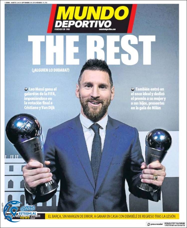 روزنامه ورزشی موندو دپورتیوو سه شنبه 2 مهر 1398